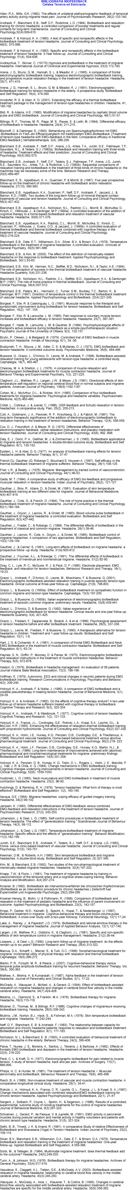 Bibliografia Cefalea Tensiva